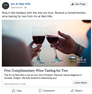 Inn at Red Hills Facebook Advertising
